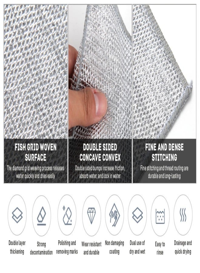 BOLTIX Non Scratch Wire Dish Cloth (Pack of 30), Steel Scrubber for Utensils Cleaning, Multipurpose Wet and Dry Cleaning, Stainless-Steel Dish Wash Scrubber for Washing Dishes, Sinks - Image 4